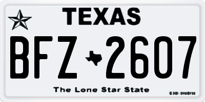 TX license plate BFZ2607