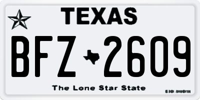 TX license plate BFZ2609