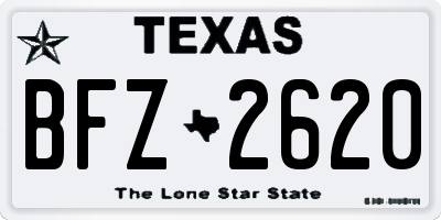 TX license plate BFZ2620