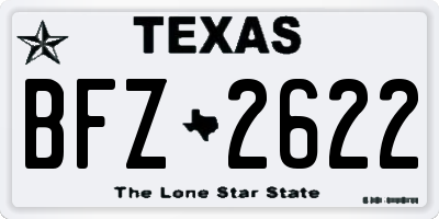 TX license plate BFZ2622