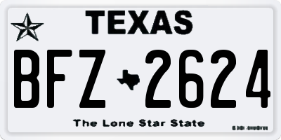 TX license plate BFZ2624