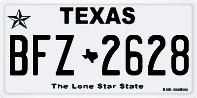 TX license plate BFZ2628