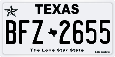 TX license plate BFZ2655