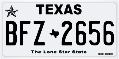 TX license plate BFZ2656