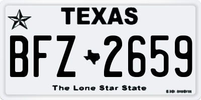 TX license plate BFZ2659