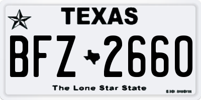TX license plate BFZ2660
