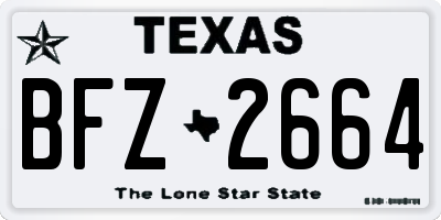 TX license plate BFZ2664