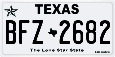 TX license plate BFZ2682