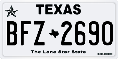 TX license plate BFZ2690