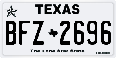 TX license plate BFZ2696