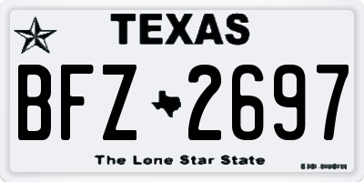TX license plate BFZ2697