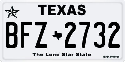 TX license plate BFZ2732