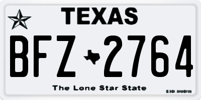 TX license plate BFZ2764