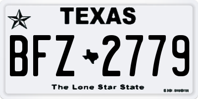 TX license plate BFZ2779