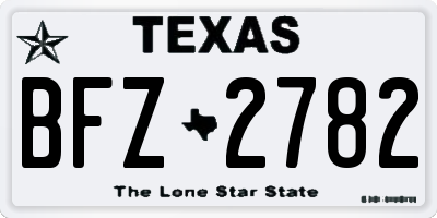 TX license plate BFZ2782