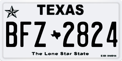 TX license plate BFZ2824