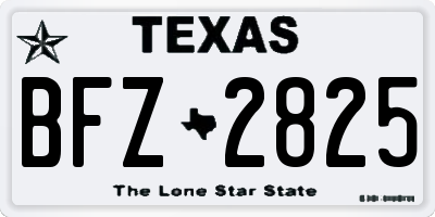 TX license plate BFZ2825