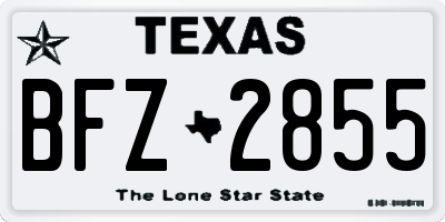 TX license plate BFZ2855