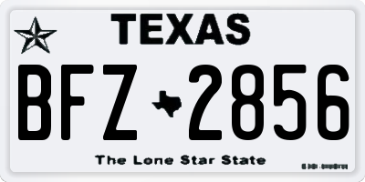 TX license plate BFZ2856