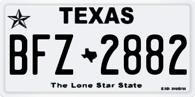 TX license plate BFZ2882