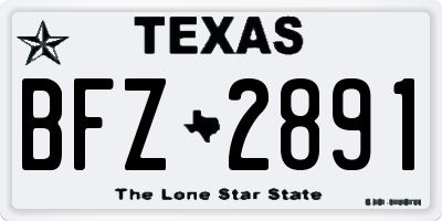 TX license plate BFZ2891