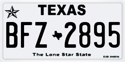 TX license plate BFZ2895