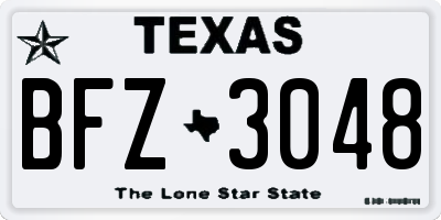 TX license plate BFZ3048