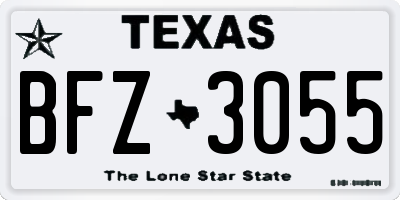 TX license plate BFZ3055