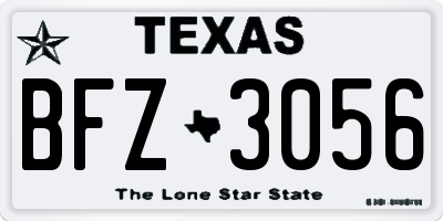 TX license plate BFZ3056