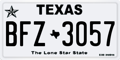TX license plate BFZ3057