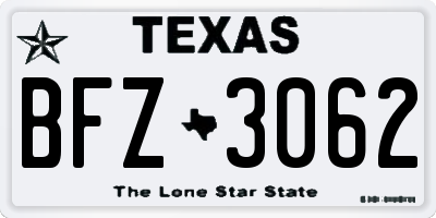 TX license plate BFZ3062