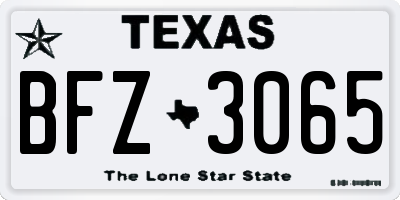 TX license plate BFZ3065