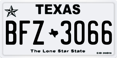 TX license plate BFZ3066