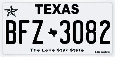 TX license plate BFZ3082