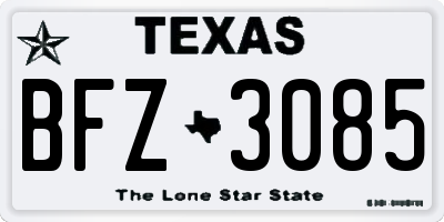 TX license plate BFZ3085