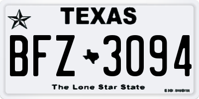 TX license plate BFZ3094