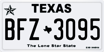 TX license plate BFZ3095