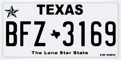 TX license plate BFZ3169