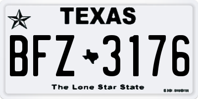 TX license plate BFZ3176