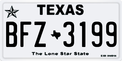 TX license plate BFZ3199