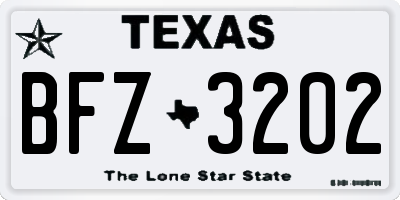 TX license plate BFZ3202