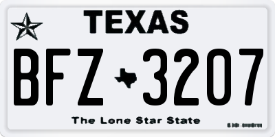 TX license plate BFZ3207