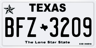 TX license plate BFZ3209