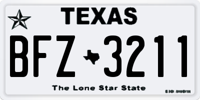 TX license plate BFZ3211