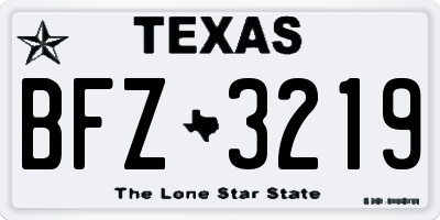 TX license plate BFZ3219