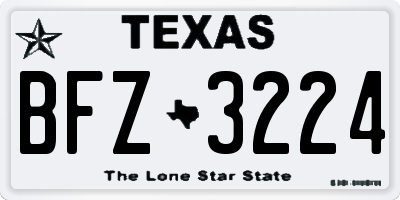 TX license plate BFZ3224