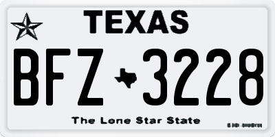 TX license plate BFZ3228