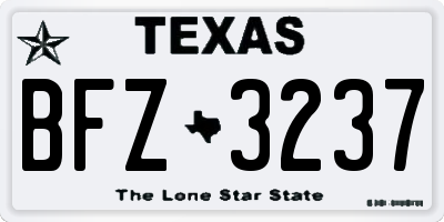 TX license plate BFZ3237