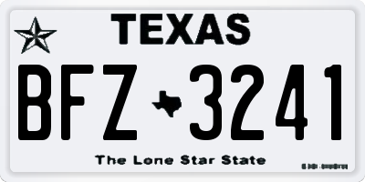 TX license plate BFZ3241