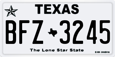 TX license plate BFZ3245